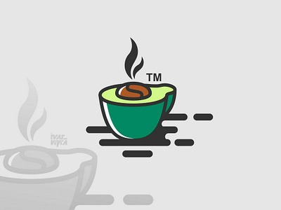 Avocado Coffee avocado brand branding brandmark cafe cafe logo character coffee fruit icon identity illustration logo logogram logomark mark symbol vector