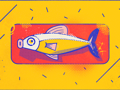 Fish 2 adobe character design fish fish tank illustration ocean ocean life sea vector yellow