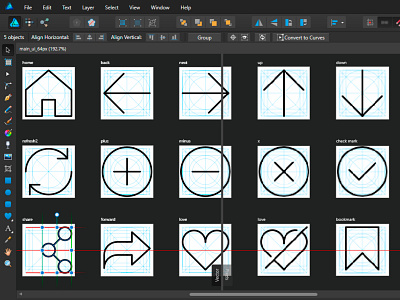 Working On UI Icon Set affinity designer arrow browser icon design home icon icon a day icon app icon artwork icon set icons illustration line minimal minimalist pixel perfect share ui vector web