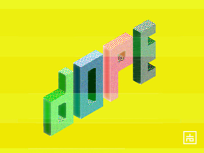 Type color dope isometric isometrictype polka polka dots texture type typography web