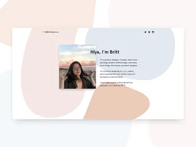 New Site in Progress 🖌️ bio blobs organic pastel portfolio profile website