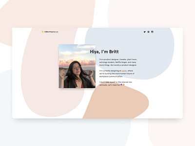 New Site in Progress 🖌️ bio blobs organic pastel portfolio profile website