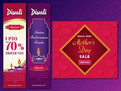 Offer Banners concepts adobe illustrator banner banner ad banner design creative design design icon illustration offer banners typography ui vector web banner