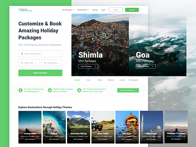 Travel Landing Page adobe xd card design dribbble interaction sketch tour tour guide travel ui ux web website