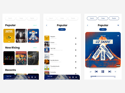 Music App 🎧 adobe photoshop cc adobe xd app app design concept fresh design music music album music app music artwork new look