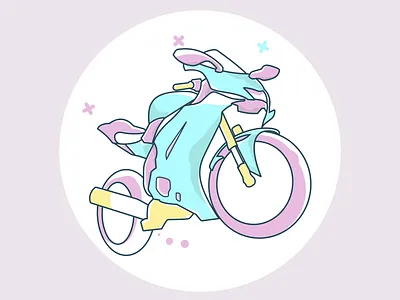 Sport Bike Illustration - R6 on an Illustration bike blue customillustration design designgraphic graphic graphicdesign illustration illustrator r6 sportbike vector vectorart vectorillustration vectorindonesia yamaha yamahar6