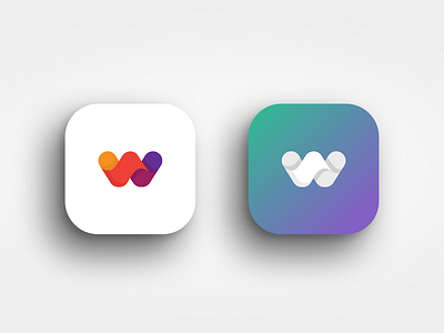 Workers & Clients Logotype app design app gradient colorful app colorful logo colors app logo logo app logo design logo gradient logotype w logo