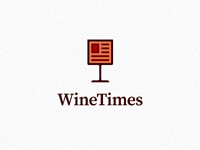 Wine + Newspaper - logo graphic symbol graphic logo news newspaper symbol wine