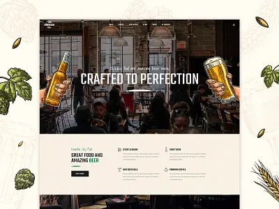Brewski - Pub and Brewery Theme bar beer clean colors creative design digital home homepage pub slider ui ux web web design wordpress