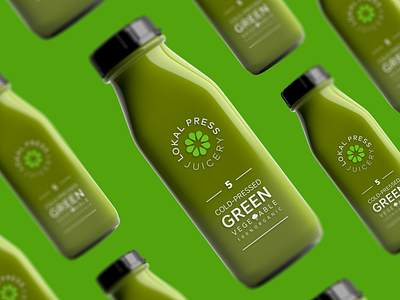 Lokal Press Juicery logo bottle label brandidentity branding juice logo logomaker logomark minimal organic package design