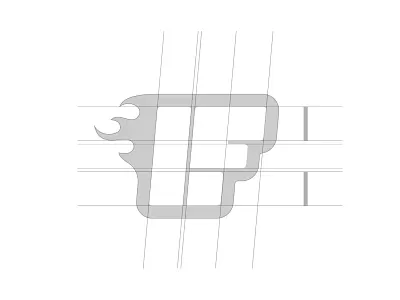 L+F+Flame fire flame letters lf lft etica monogram