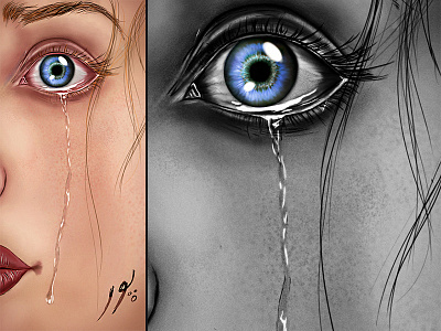 Sentiment artistic brushes colors creative crying design digital eye illustration lightroom myart paint pencil photograph photoshop sketch sketchaday wacom wacom bamboo