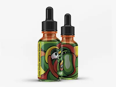 Tropical Faceplant branding bright color cool design face faceplant illustration logo package design packaging vape vector