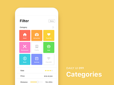 #099-Categories 099 app categories dailui daily daily 100 daily 100 challenge daily challange dailyui day99 ui 100 ui100 ui100days