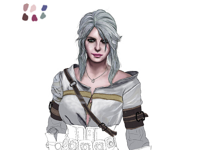 Ciri | WIP adobephotoshop artistic brushes cdprojekt ciri colors design digital digitally fantart game geralt illustration paint painted pencil photoshop sketch wip witcher