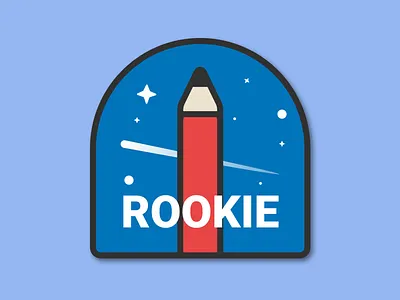 084 Badge app blue branding daily 100 daily 100 challenge dailyui design icon lettering logo minimal mockup pencil space ui ux vector