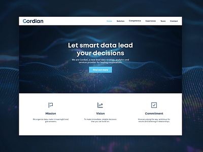 Cordian Website blue branding gradient ui ux ui design website