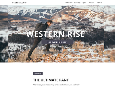 Western Rise Landing page avantgarde blur branding concept design figma flat kickstarter landing landing page landing design landing page concept typography ui ux web webdeisgn