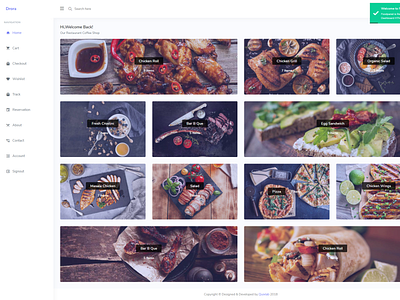 Drora | Restaurant UI (Front end + Dashboard) admin app bootstrap 4 dashboard dashboard ui restaraunt