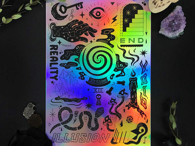 Illusion crystal crystal ball crystal skull crystal skull society dungeons and dragons fortune teller hand drawn type illusion illustration low brow magic occult secret society skull snake society women in illustration