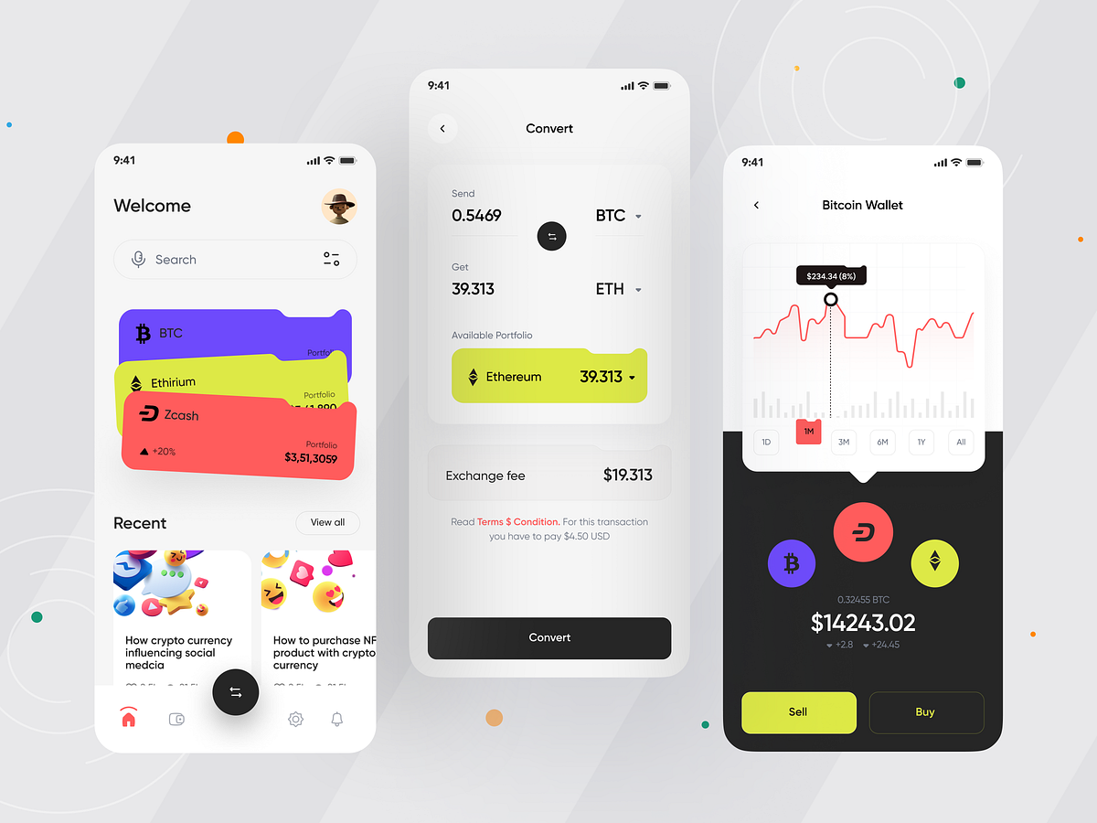 Crypto Wallet App by Ofspace LLC on Dribbble