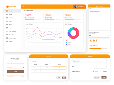 Saviory Admin panel panel ui website