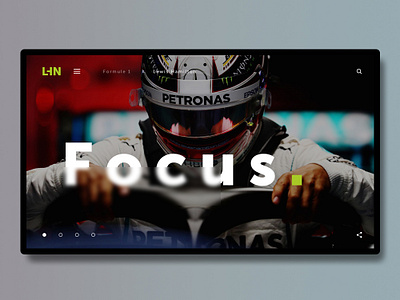 Focus design f1 lewis hamilton ui ux webdeisgn