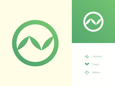 On Exercise Logo [Unsused] action balance design fitnes green logo nature simple sports unused