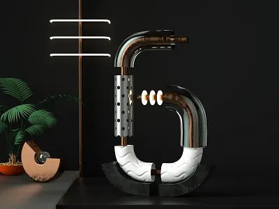 Numbers render's #6 cinema 4d design number octanerender typography