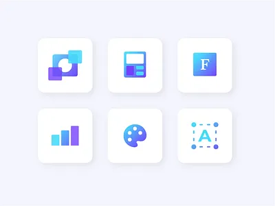 Design Tips Icons app canva design gradient graphic icon icons illustration newsletter product tips ui vector