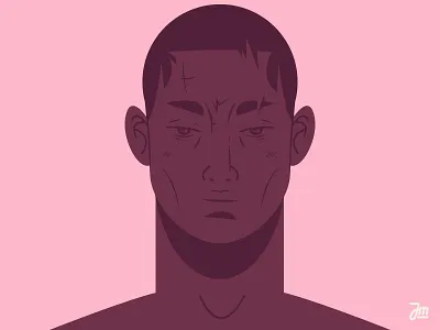 A tough guy. black character character design dark diversity eyes face head illustration man men vector