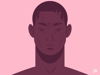 A tough guy. black character character design dark diversity eyes face head illustration man men vector