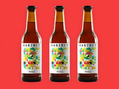 Illustration for Kabinet Brewery beer beer label craft beer floral illustration mosaic pattern