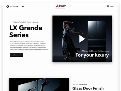 Product - Mitsubishi Electric Indonesia (v1.0 - Concept Design) branding company profile design dribbble inspiration landing page landing page concept landing page design typography ui ux web design