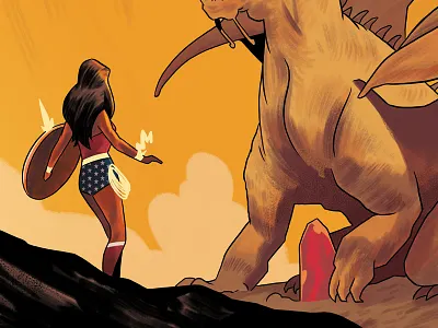 Wonder Woman Mural A Detail SDCC art character design comics dc comics design digital digital art drawing illustration illustrator painting photoshop print wonder woman