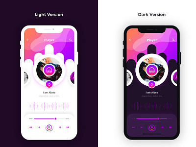 Music Player App Concept advertising audio designsign exploration illustration minimal music music player pink player ui video