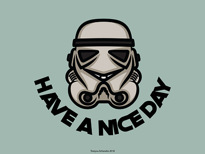 Have a Nice day cartoon character characterdesign design illustration illustrator logo logodesign mascot mascotcharacter mascotdesign star starwars stormtrooper tshirt vector vectorart vectorillustration vectors wars