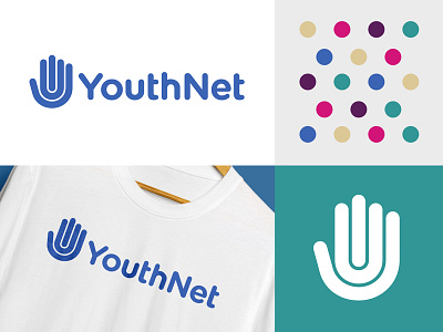 YNF Bermuda colorful dots foundation hand human line logo monoline network people youth