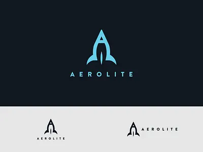 Aerolite - Rocketship Logo - DLC:01 brand brand and identity brand identity dailylogo dailylogochallenge logo nasa space spacex tesla