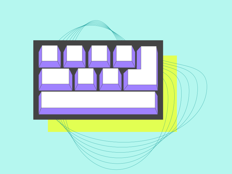 Monday design geometric gif graphic design illustration keyboard monday retro vector illustration