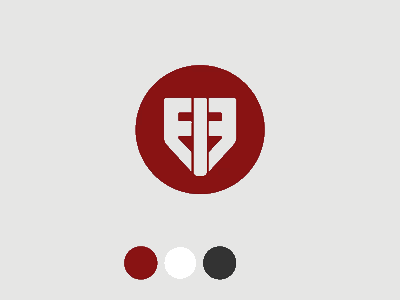 DJ Flex McCool Logomark Variants (GIF) branding charcoal color crimson design graphic gray icon logotype mix music pallet red remix shield