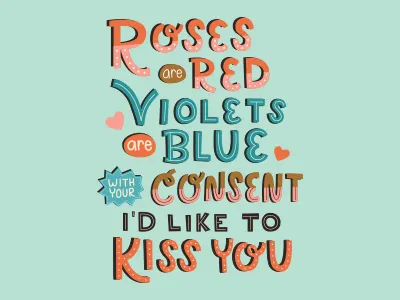 Roses are Red hand lettering holiday lettering typography valentine valentines day