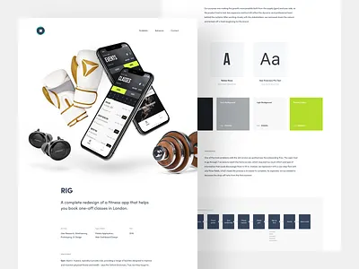 RIG - Case study case study fitness app ios iphone minimal mobile product sport app ui ui design ux ux design