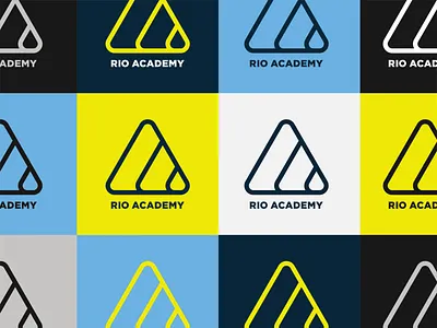 Rio Academy One Color bjj brand branding grappling gym jiu jitsu logo mark martial arts ocean rebrand rio rio de janeiro workout