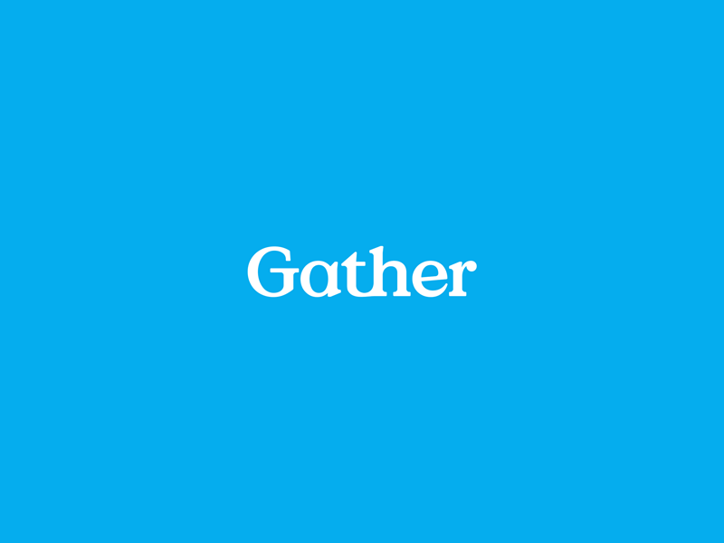 Gather 'round atlanta identity logo logotype restaurant table wordmark