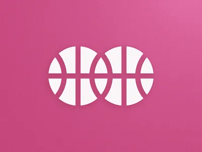 Two Dribbble Invites ball invitations basket dribbbler basketball player dribbble invite giveaway flat symbol invites draft logo design challenge logomark minimal logomark modern icon two nba white and pink