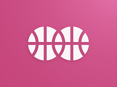 Two Dribbble Invites ball invitations basket dribbbler basketball player dribbble invite giveaway flat symbol invites draft logo design challenge logomark minimal logomark modern icon two nba white and pink