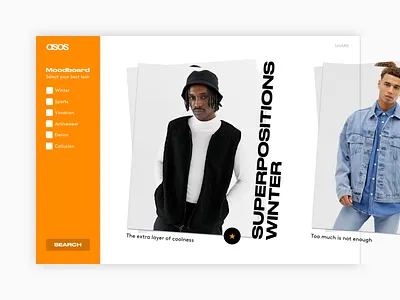 ASOS - Moodboard asos branding concept design landing page moodboard project redesign ui ux
