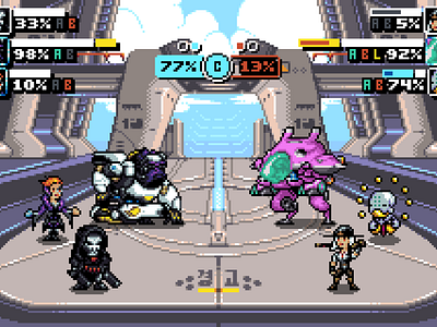 Overwatch - Gameboy Advance demake / Busan 16 bit 2000s 8 bit 80s 90s background blizzard character game overwatch pixel art retro ui