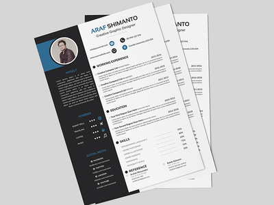 Resume / CV cv cv resume template professional cv psd resume resume clean